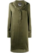 8pm Military-style Shirt Midi Dress - Green