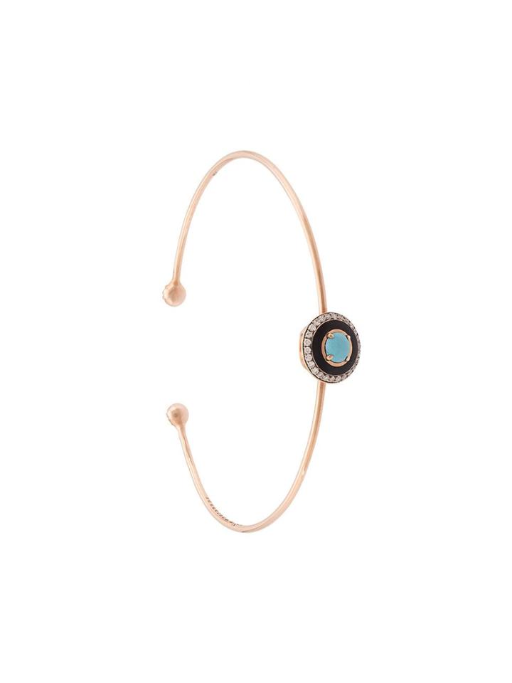 Selim Mouzannar 18kt Rose Gold, Diamond, Turquoise And Enamel Circular