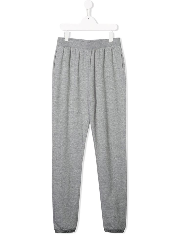 Calvin Klein Kids Teen Plain Track Pants - Grey
