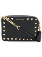 Michael Michael Kors Heart Stud Crossbody Bag - Black