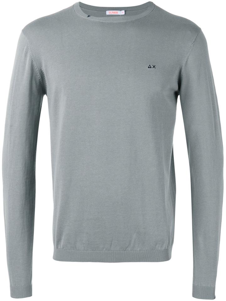 Tomorrowland Fluffy Intersia Crew Neck Sweater - Green