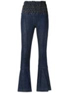 Andrea Bogosian Cropped Pants, Women's, Size: P, Blue, Cotton/spandex/elastane