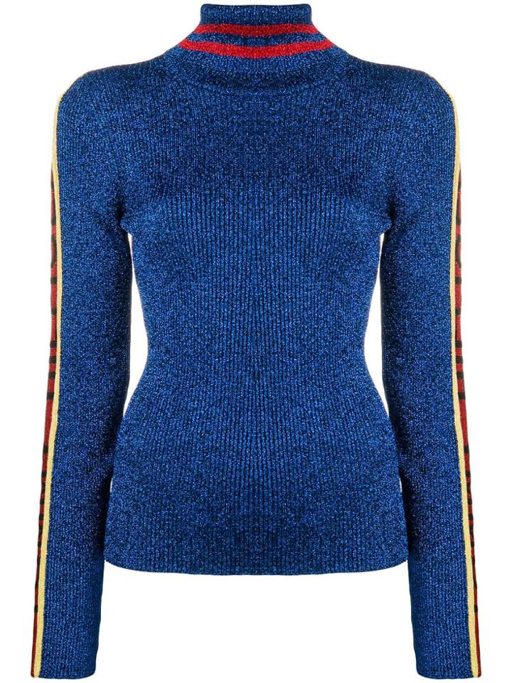 Hilfiger Collection Contrast Glitter Jumper - Blue