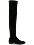 Valentino Rockstud Over-the-knee Boots - Black