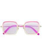 Cutler & Gross Oversized Square Shaped Sunglasses - Pink & Purple