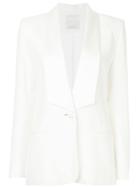 Ingie Paris Shawl Collar Blazer - White