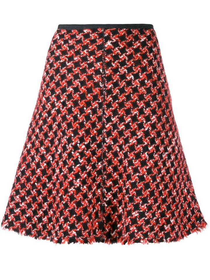 Prada Pre-owned 1990's Woven A-line Skirt - Red