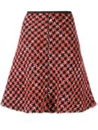 Prada Pre-owned 1990's Woven A-line Skirt - Red