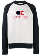 Calvin Klein Printed Logo Sweatshirt - White