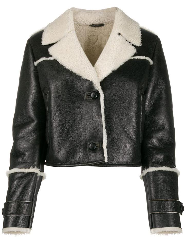 Htc Los Angeles Lou Shearling Jacket - Black