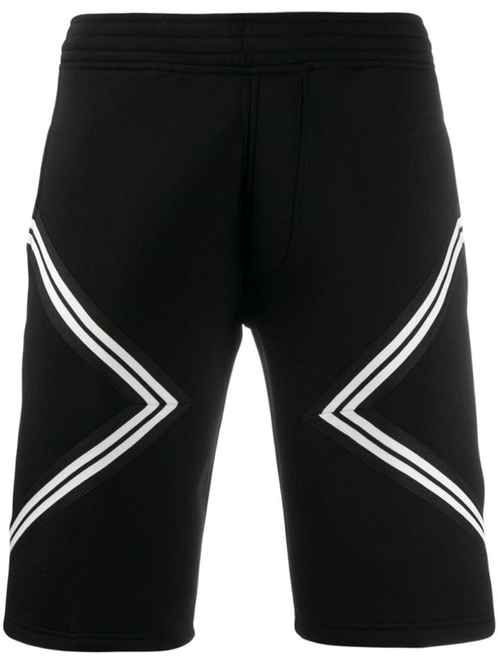 Neil Barrett Geometric Print Shorts - Black