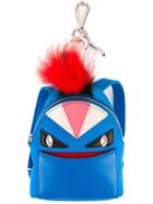 Fendi Bag Bugs Backpack Bag Charm - Blue