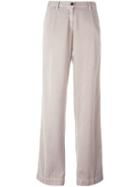 Massimo Alba Wide Leg Trousers, Women's, Size: 40, Nude/neutrals, Cotton/cashmere
