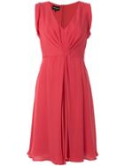 Giorgio Armani V-neck Flared Dress - Pink & Purple