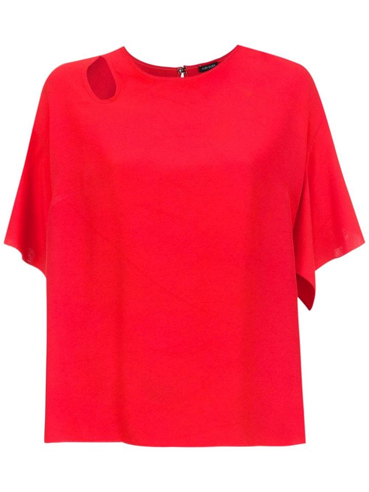 Tufi Duek Top With Cut Detail - Red