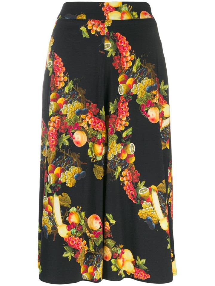 Ultràchic Fruit Print Trousers - Black