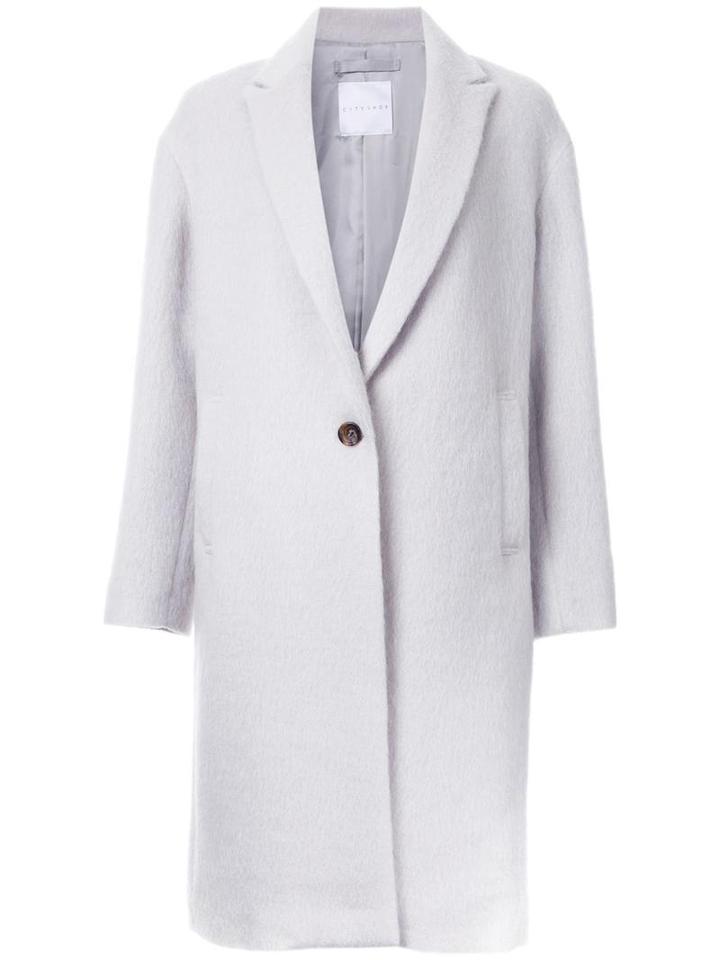 Cityshop Classic Lapel Coat, Women's, Size: 36, Grey, Wool/mohair/acrylic