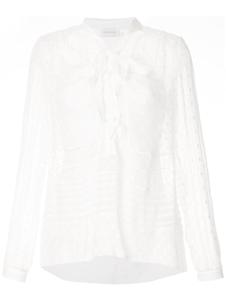 Zimmermann Polka Dot Blouse - White