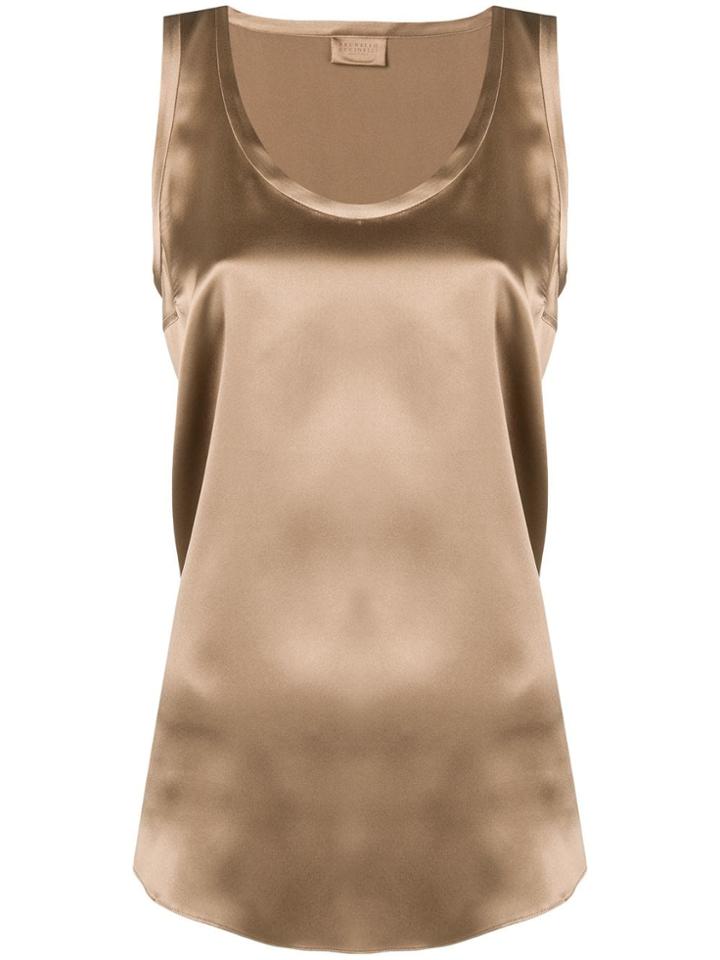 Brunello Cucinelli Sleeveless Tank Top - Brown