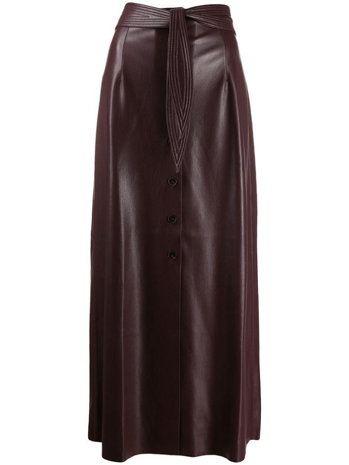 Nanushka High Waisted Midi Skirt - Purple
