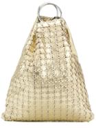 Red Valentino Red(v) Flower Puzzle Bucket Tote - Metallic