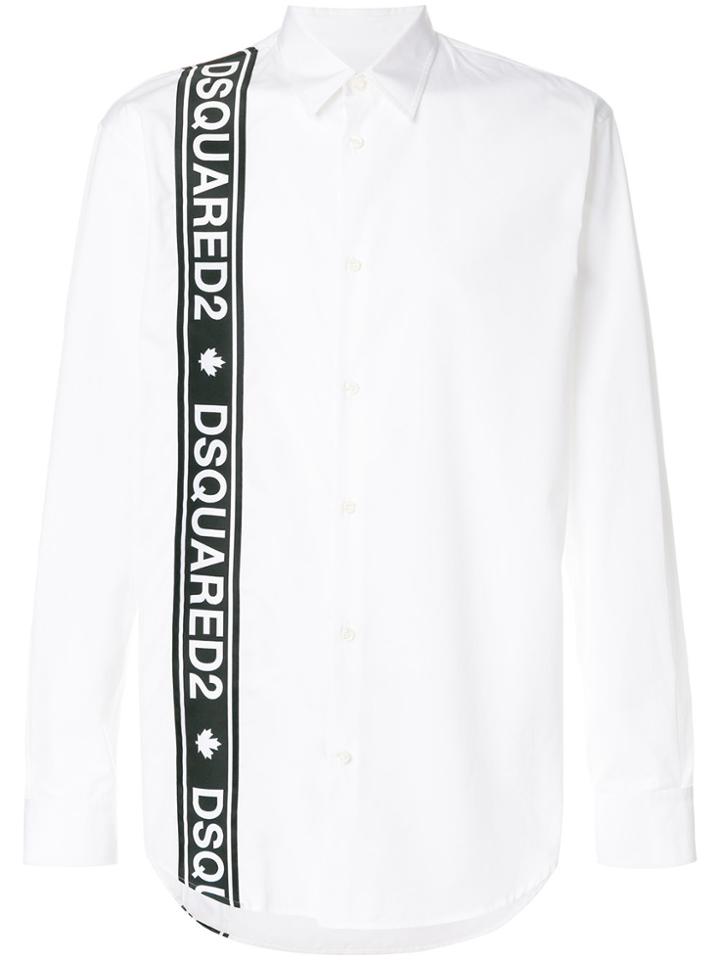 Dsquared2 Logo Stripe Shirt - White