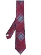 Canali Plaid Tie - Red