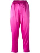 Gianluca Capannolo Satin Tapered Trousers - Pink