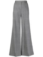 Pinko Check Pattern Flared Trousers - Grey