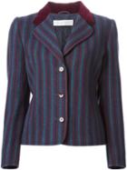 Givenchy Vintage Striped Skirt Suit, Women's, Size: 42, Blue