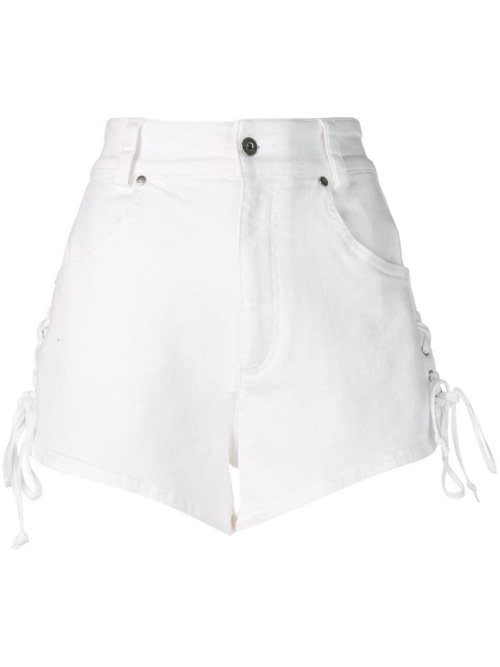 Roberto Cavalli Short Denim Shorts - White