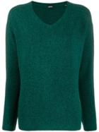 Aspesi V-neck Fine Knit Jumper - Green