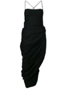 Jacquemus Draped Side Dress - Black