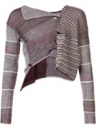 Andreas Kronthaler For Vivienne Westwood Cropped Patchwork Cardigan, Adult Unisex, Size: I, Red, Cotton/acrylic/polyamide/virgin Wool
