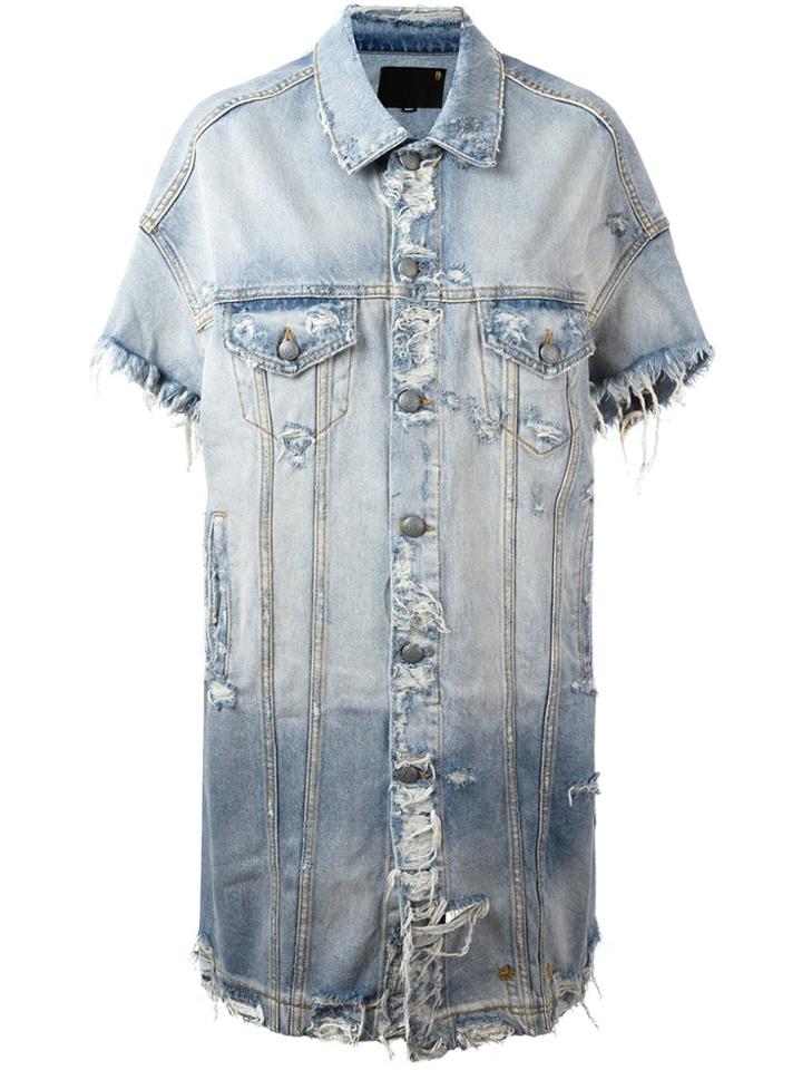 R13 Cut Off Sleeve Jacket - Blue