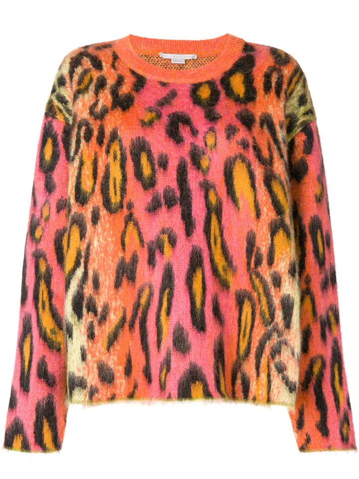Stella Mccartney Leopard-print Jumper - Yellow & Orange