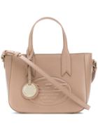 Emporio Armani Small Logo-embossed Tote - Nude & Neutrals