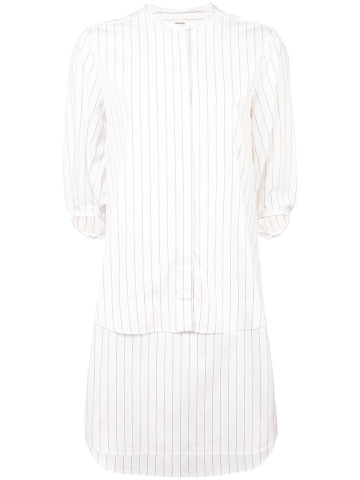 Maison Rabih Kayrouz Striped Poplin Dress - White