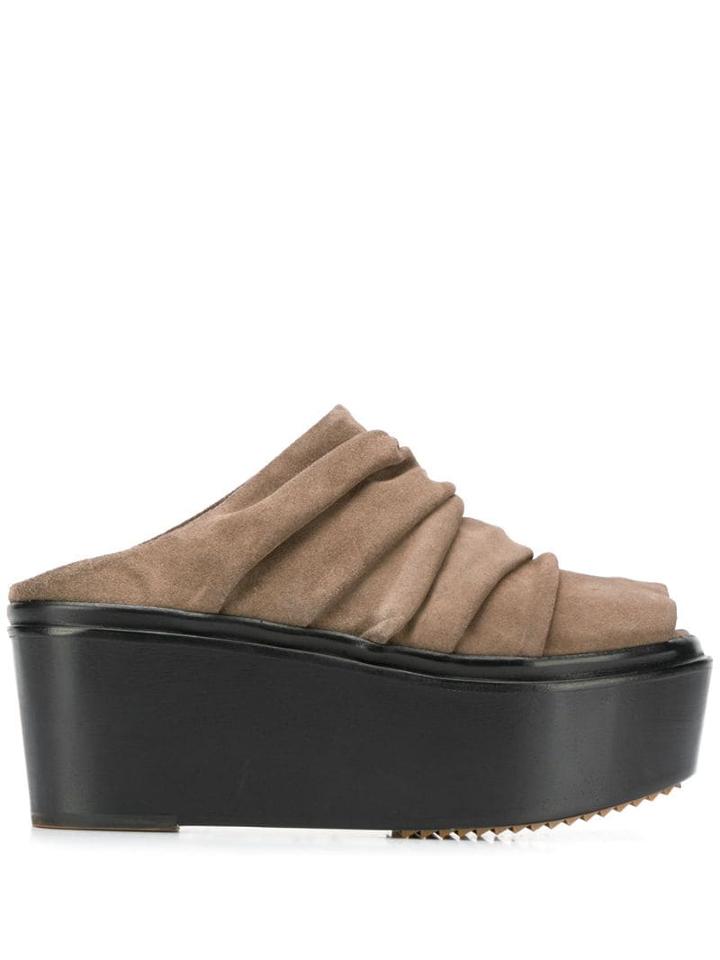 Rick Owens Flatform Sandals - Brown