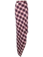 Dsquared2 Asymmetric Tartan Maxi Skirt - Multicolour