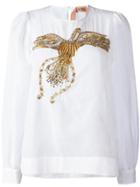 No21 Sequin Embroidered Blouse - White