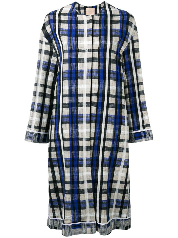 Erika Cavallini Dakota Coat, Women's, Size: 40, Blue, Cotton/polyimide/spandex/elastane
