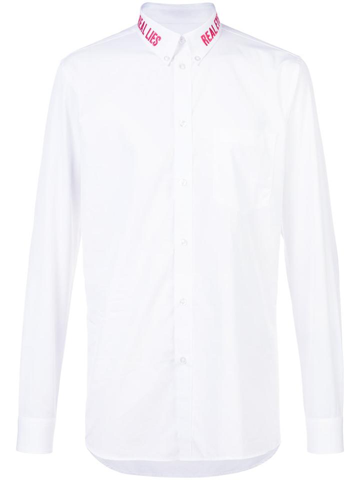 Givenchy - Real Lies Real Eyes Embroidered Shirt - Men - Cotton - 42, White, Cotton
