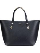 Thomas Wylde - Embossed Crocodile Effect Tote - Women - Calf Leather - One Size, Women's, Black, Calf Leather