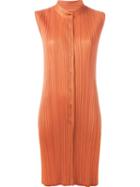 Pleats Please By Issey Miyake Pleated Shirt Dress