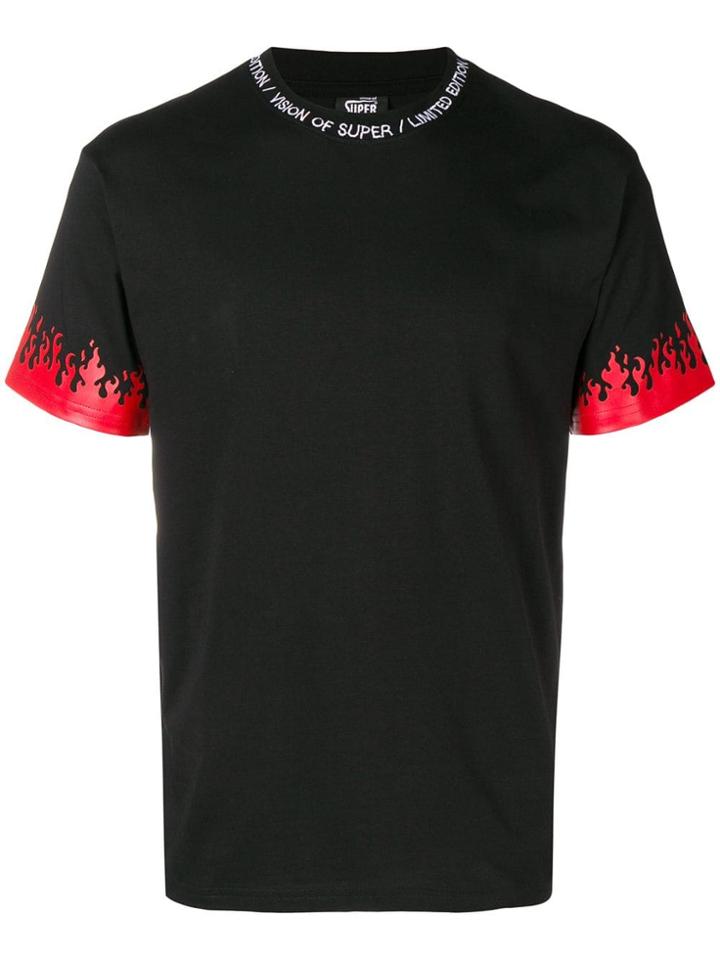 Vision Of Super Fire Printed T-shirt - Black
