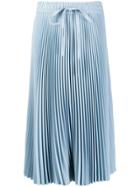 Red Valentino Drawstring Pleated Midi Skirt - Blue