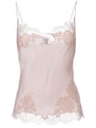Carine Gilson Classic Style Camisole, Women's, Size: Small, Pink/purple, Silk