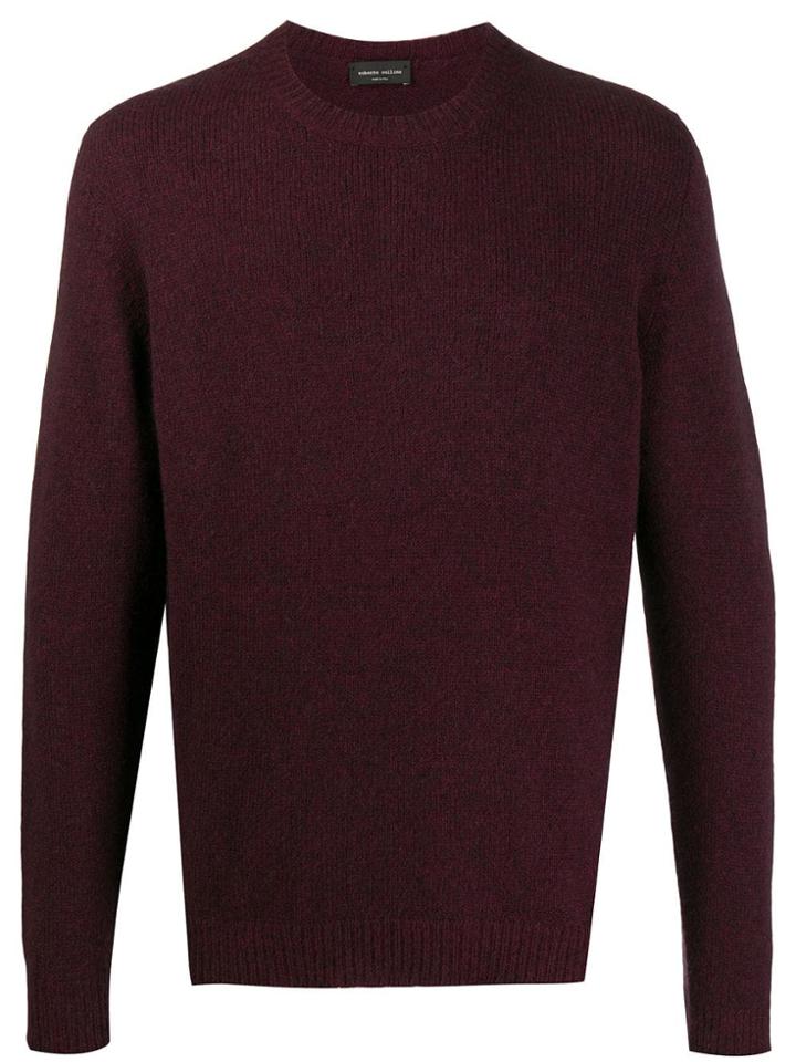 Roberto Collina Long-sleeve Fitted Jumper - Purple