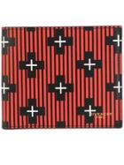 Givenchy Stripe And Cross Foldover Cardholder - Black